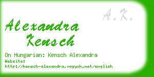 alexandra kensch business card
